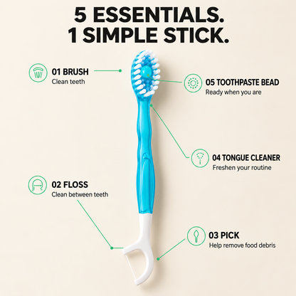 5-in-l Freshness Stick FRESH BREATH, CLEAN TEETH,ANYWHERE, ANYTIME