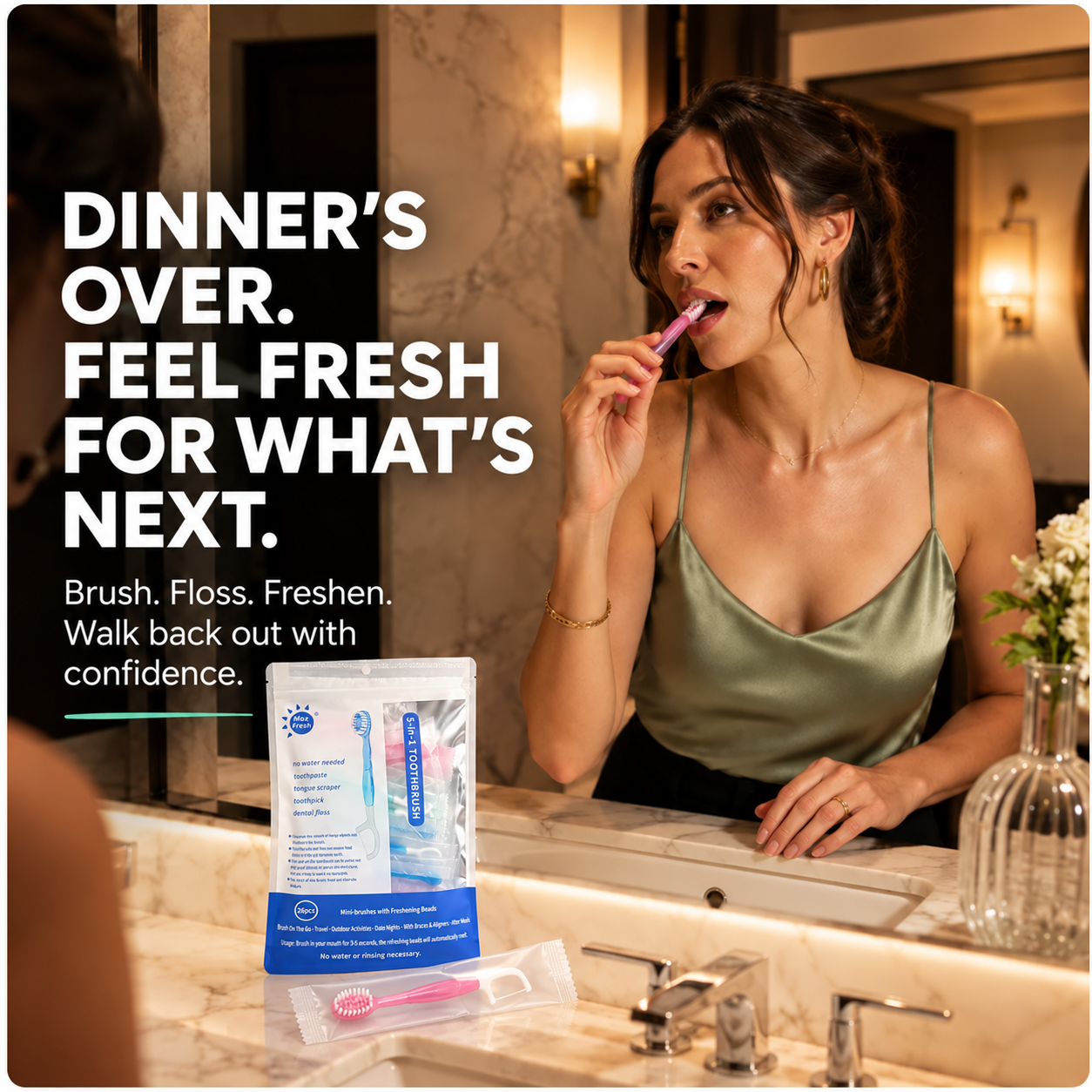 5-in-l Freshness Stick FRESH BREATH, CLEAN TEETH,ANYWHERE, ANYTIME