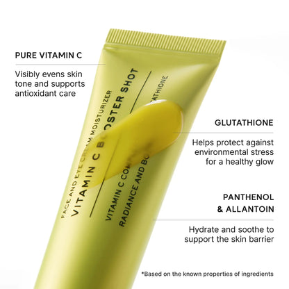 Vitamin C Booster Shot, Pure Vitamin C + Glutathione for Brigh